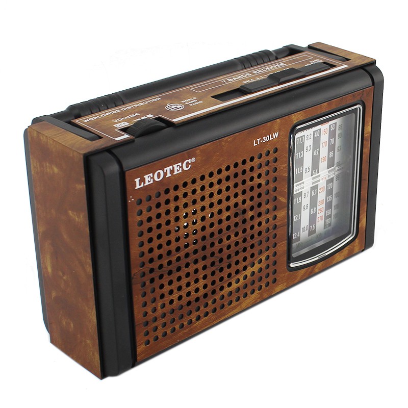 Radio portabil FM-AM, stil retro, 7 benzi radio, alimentare priza sau baterii - imagine 8